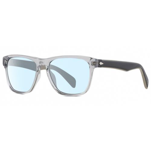 Rag Bone RNB5031/G/S Unisex Blue Light Eyeglass in Crystal Black Grey Gold 56 mm