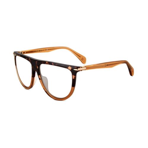 Rag Bone 1056 Designer Reading Glasses Havana Tortoise Brown Cocoa Fade Semi-cir