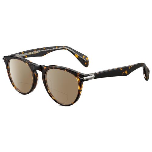 Rag Bone 7003 Unisex Polarized Bifocal Sunglasses Tortoise Havana Gunmetal 51 mm Brown