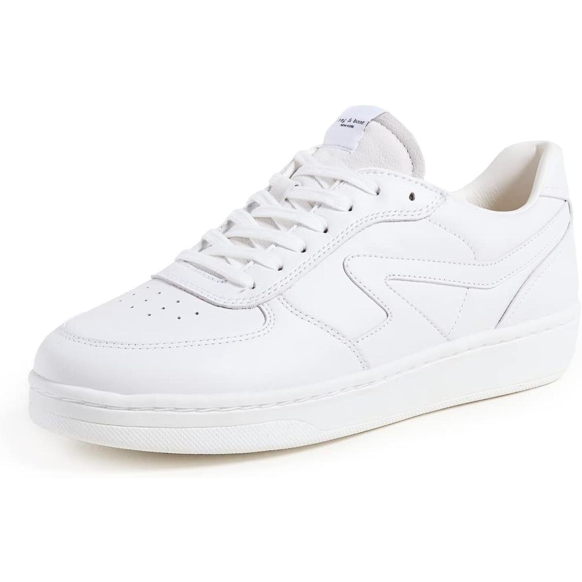 Rag Bone Men Sneakers Leather Retro Court Padded Lace Up White Rubber Soles