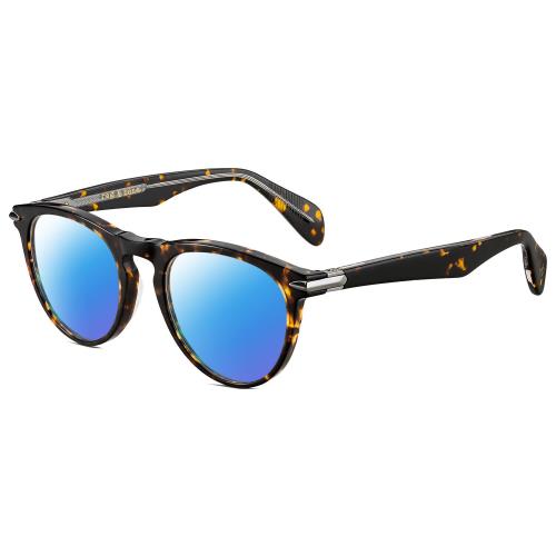 Rag Bone 7003 Unisex Polarized Sunglasses Tortoise Havana Gunmetal 51mm 4 Option - Frame: Multicolor, Lens: Blue Mirror Polar