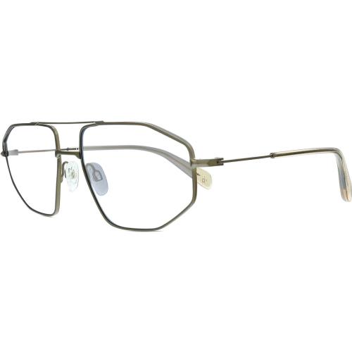 Rag Bone 5036 Designer Reading Glasses Antique Gold Light Brown Crystal Pilot 57