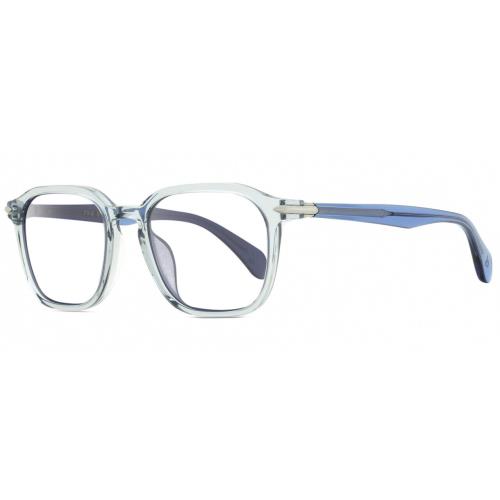 Rag Bone 5034 Parker Designer Reading Glasses Crystal Blue Grey Square 52mm