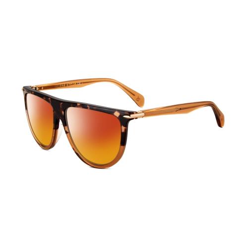 Rag Bone 1056 Unisex Polarized Sunglasses in Havana Tortoise Brown 57mm 4 Option Red Mirror Polar