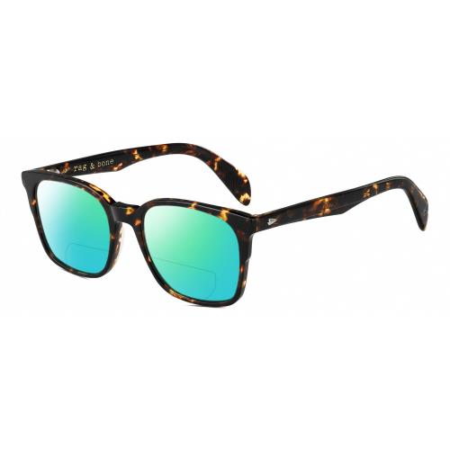 Rag Bone RNB5016/S Unisex Polarized Bifocal Sunglass Tortoise Havana Brown 52 mm Green Mirror