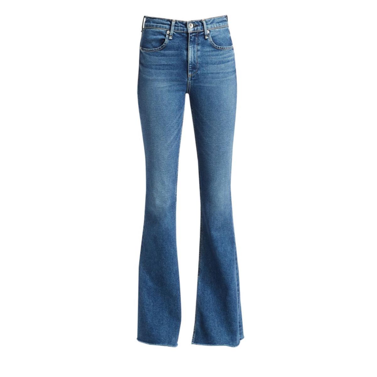 Rag Bone/jean Bella High-rise Slit Hem Bootcut Lau Blue Jeans Size 27