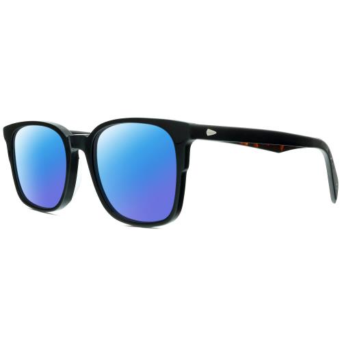 Rag Bone RNB5016/S Unisex Polarized Sunglasses Black Tortoise Havana 52mm 4 Opt Blue Mirror Polar