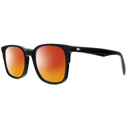 Rag Bone RNB5016/S Unisex Polarized Sunglasses Black Tortoise Havana 52mm 4 Opt Red Mirror Polar