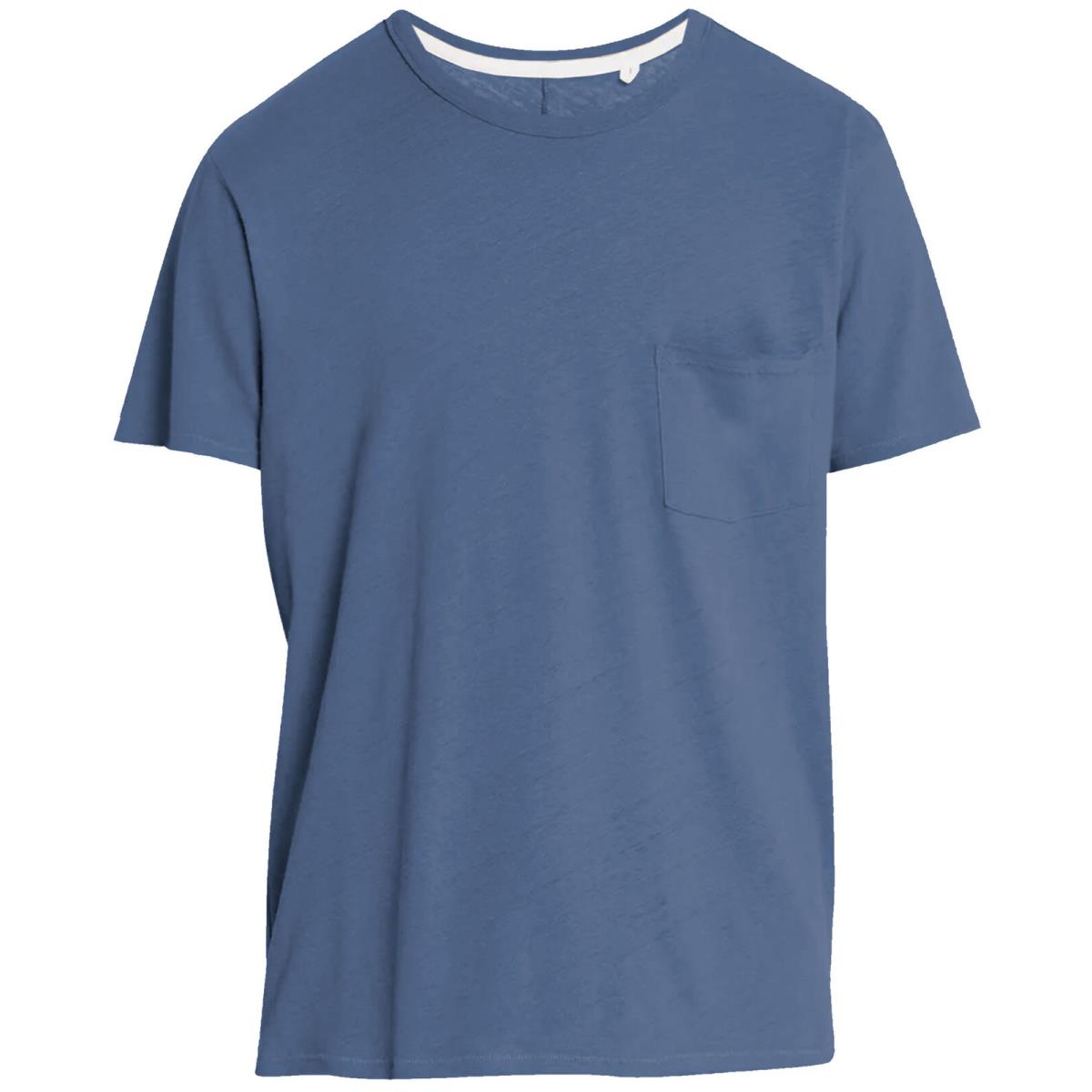 Rag and Bone Men T-shirt Cotton Crew Neck Miles Tee Principal Jersey Indigo