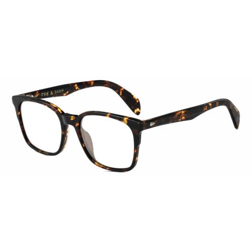 Rag Bone RNB5016/S Designer Reading Glasses Gloss Tortoise Havana Brown Amber Si - Frame: Multicolor, Lens: Clear