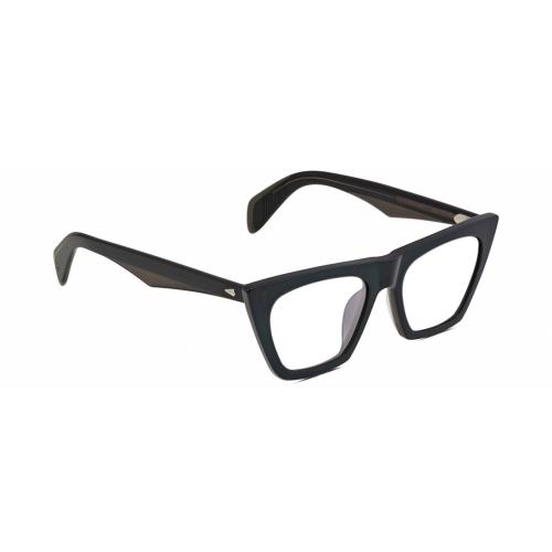 Rag Bone RNB1025/S Designer Reading Glasses Dark Green Crystal Gold Cat Eye 51mm Frame Only (Demo Lens)