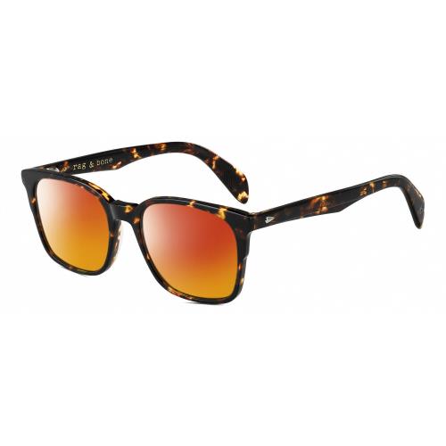 Rag Bone RNB5016/S Unisex Polarized Sunglasses Tortoise Havana Brown 52mm 4 Opt Red Mirror Polar