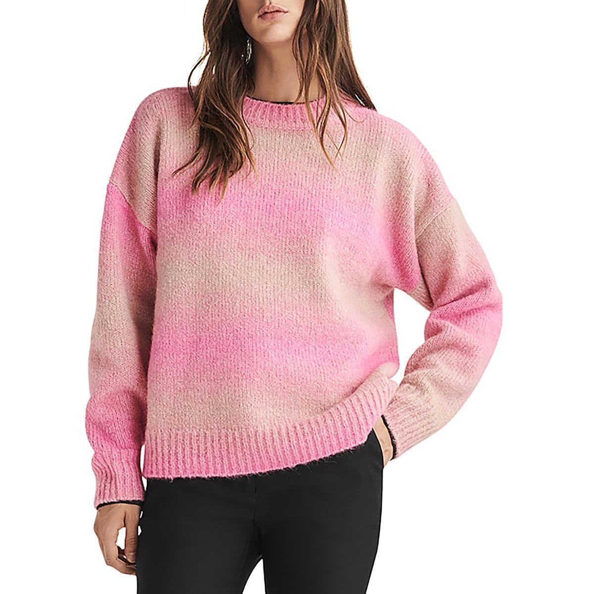 Rag Bone Womens Alpaca Ribbed Trim Cozy Crewneck Sweater Bhfo 3931