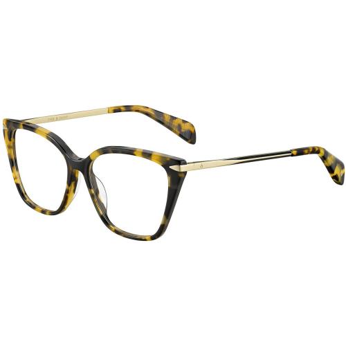 Rag Bone 3005 Cat Eye Reading Glasses in Tortoise Havana Yellow Brown Gold 53 mm