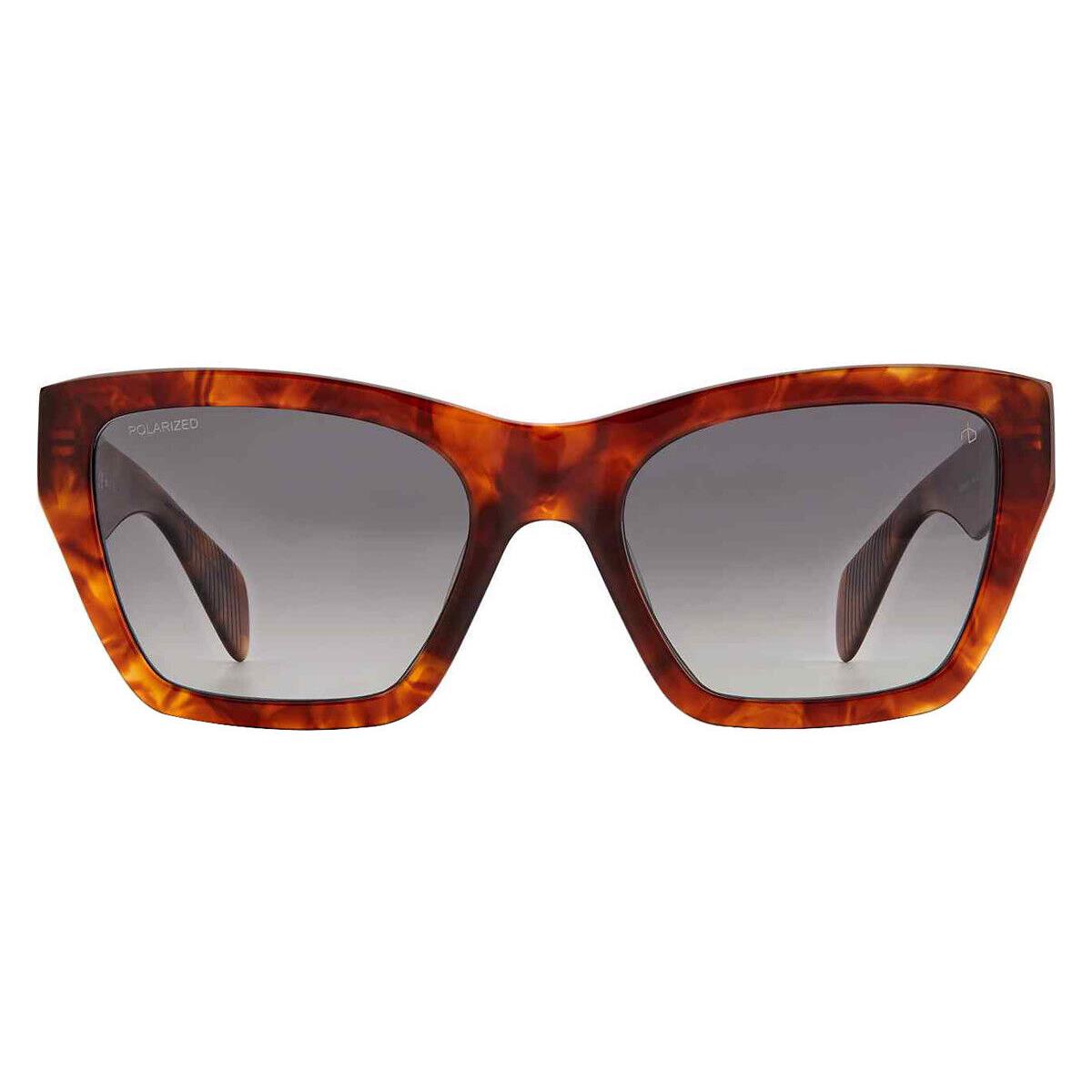 Rag Bone 1046/G/S Sunglasses Havana Brown Gray SF Polarized 54mm - Frame: Havana Brown / Gray SF Polarized, Lens: Gray SF Polarized