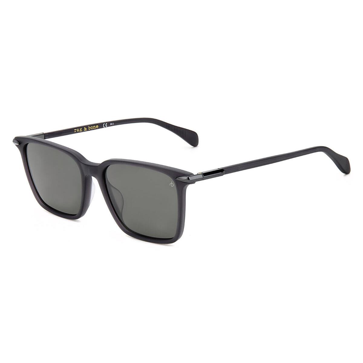 Rag Bone Sunglasses Men Gray Square 55mm - Frame: Gray, Lens: Green