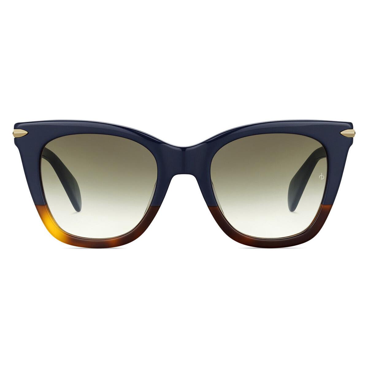 Rag Bone 1029/G/S Sunglasses 0JBW Blue Havana Square 52mm - Frame: 0JBW Blue Havana, Lens: 9K Green Shaded, Code: 0JBW9K