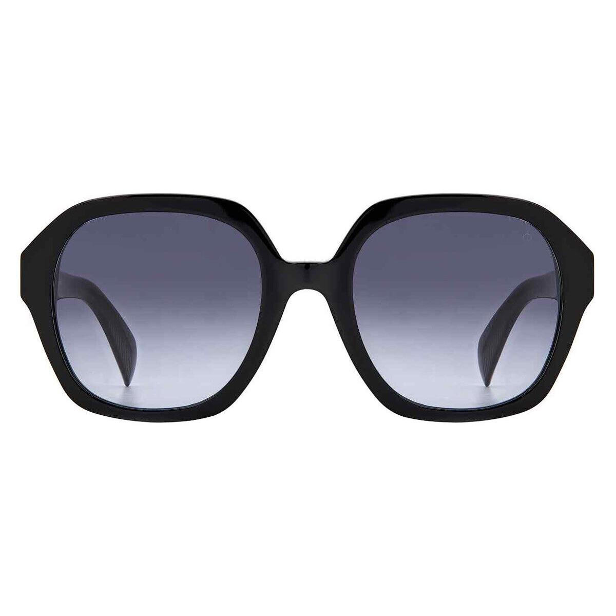 Rag Bone RNB1063/S Sunglasses Black Gray Shaded 53mm - Frame: Black / Gray Shaded, Lens: Gray Shaded