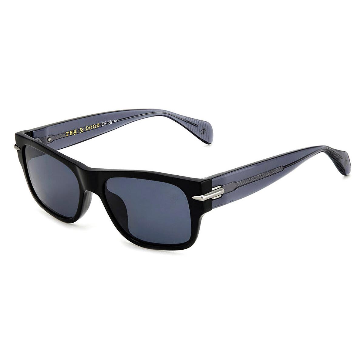 Rag Bone RNB5057/S Sunglasses Men Black 55mm - Frame: Black, Lens: Gray