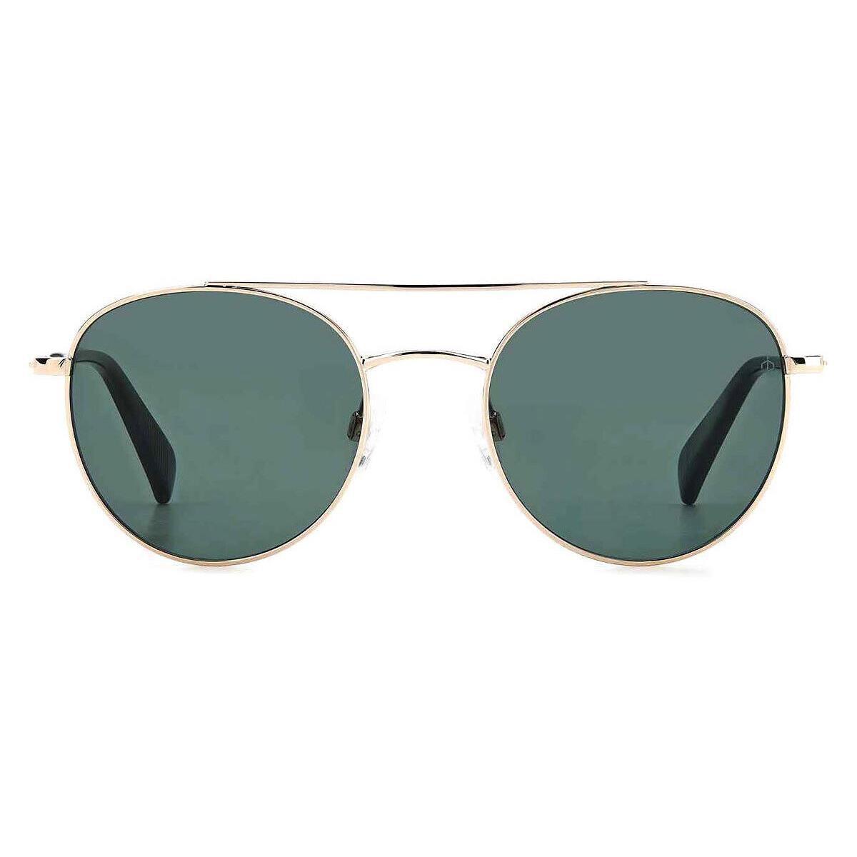 Rag Bone Rag Sunglasses Men Gold Green / Green 51mm - Frame: Gold Green / Green, Lens: Green