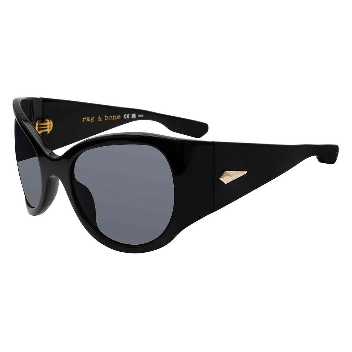 Rag Bone Rag Sunglasses Women Black / Gray 56mm