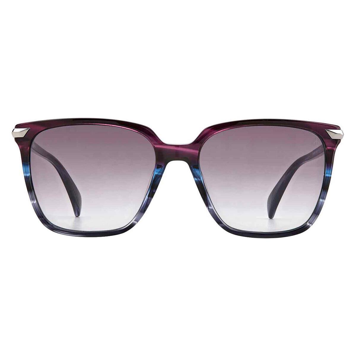 Rag Bone RNB1066/S Sunglasses Blue Violet Gray Shaded 55 - Frame: Blue Violet / Gray Shaded, Lens: Gray Shaded