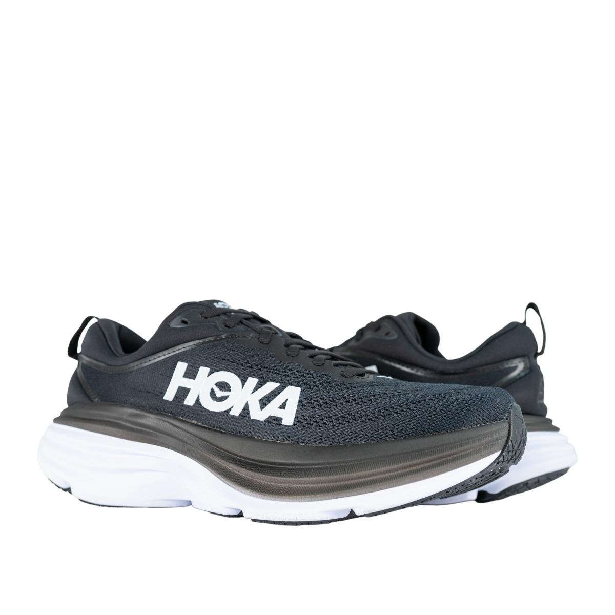 Hoka Bondi 8 Men`s Running Shoes 1123202-BWHT Black White