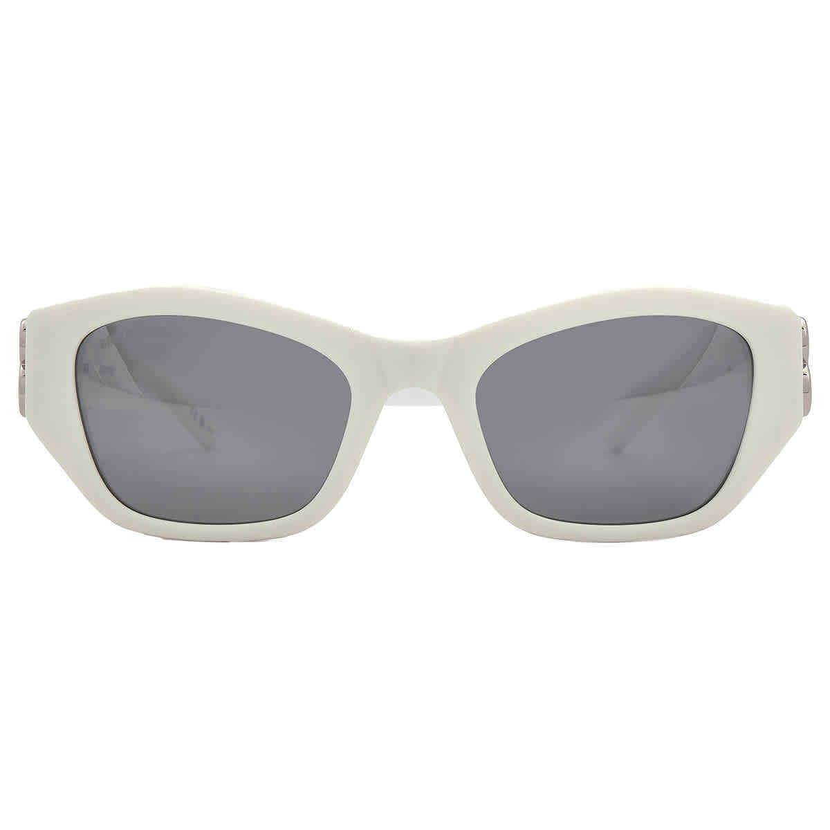 Balenciaga Silver Rectangular Ladies Sunglasses BB0311SK 003 53 BB0311SK 003 53