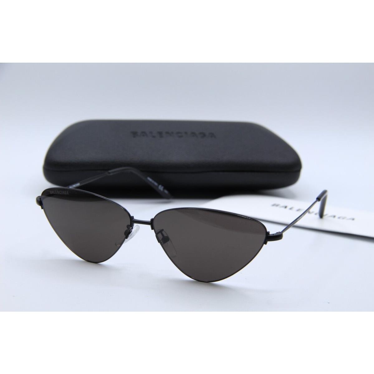 Balenciaga BB 0015S 001 Black Gunmetal Frames Sunglasses 61-12