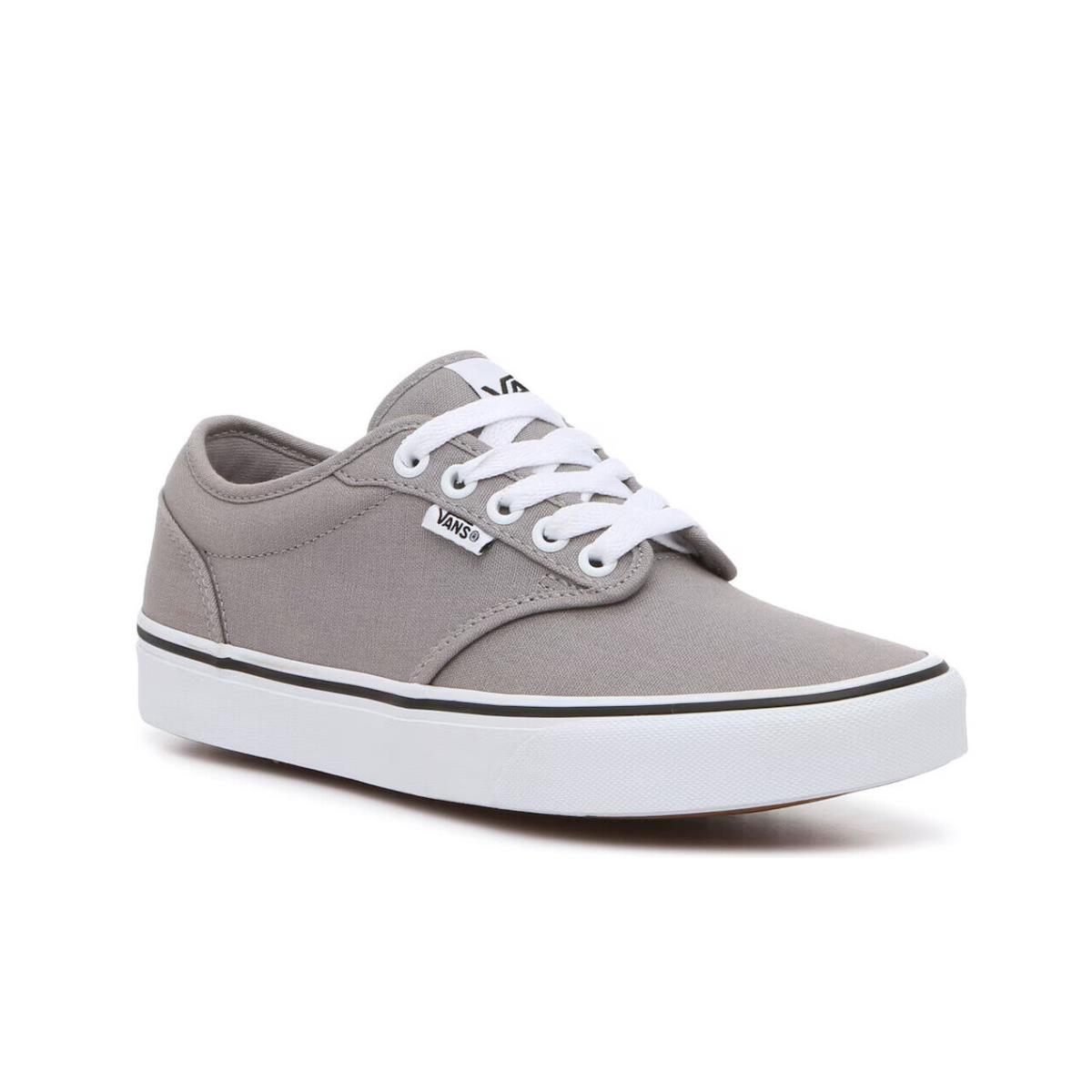 Womens Vans Atwood Rainy Day Grey Canvas Sneaker Shoes - Gray