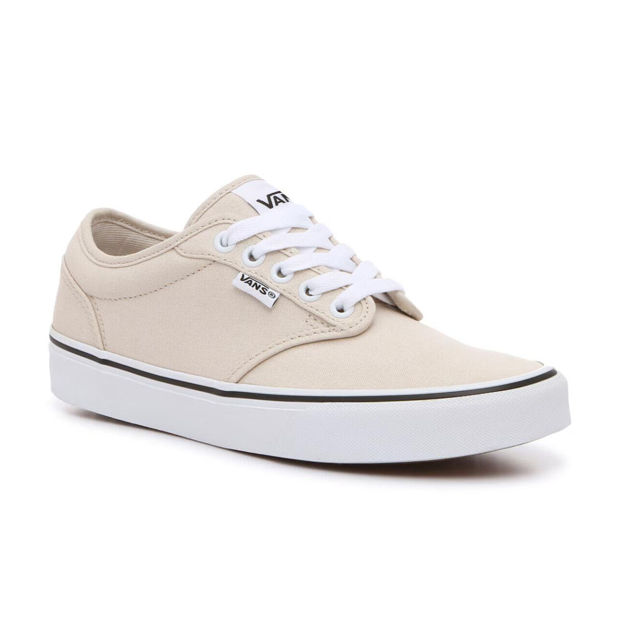 Womens Vans Atwood Drizzle Beige Canvas Sneaker Shoes - Beige