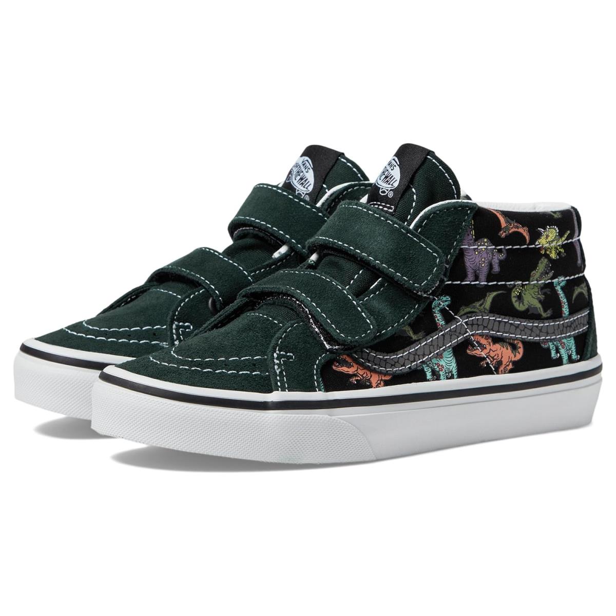 Children Unisex Shoes Vans Kids Sk8-Mid Reissue V Little Kid Glow Dino Multi/True White