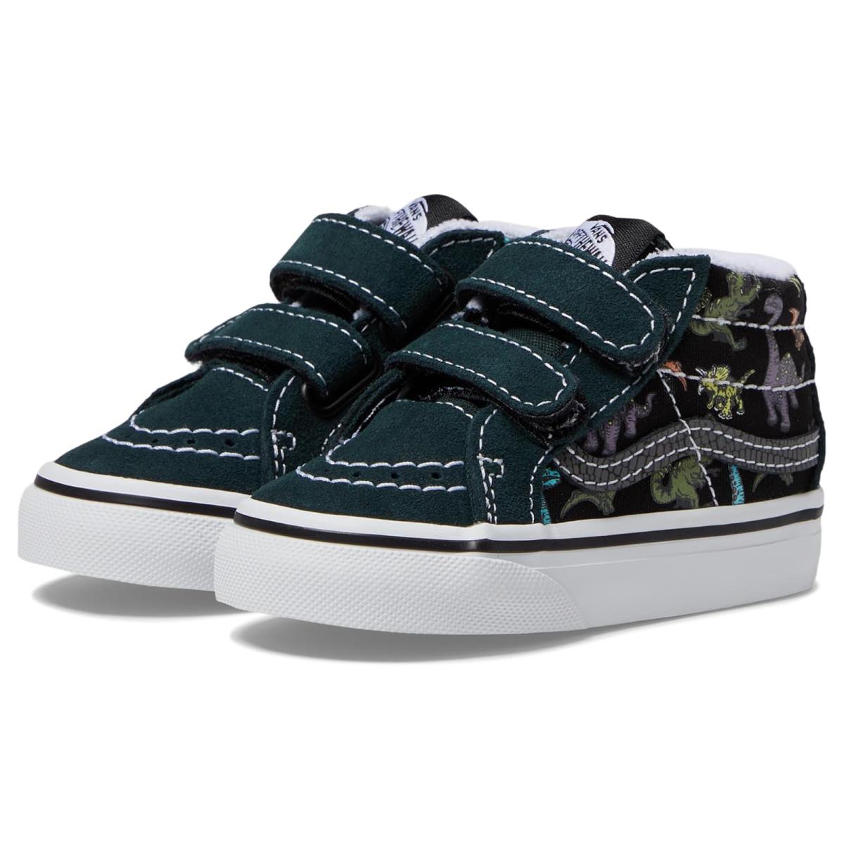 Children Unisex Shoes Vans Kids Sk8-Mid Reissue V Infant/toddler - Glow Dino Multi/True White