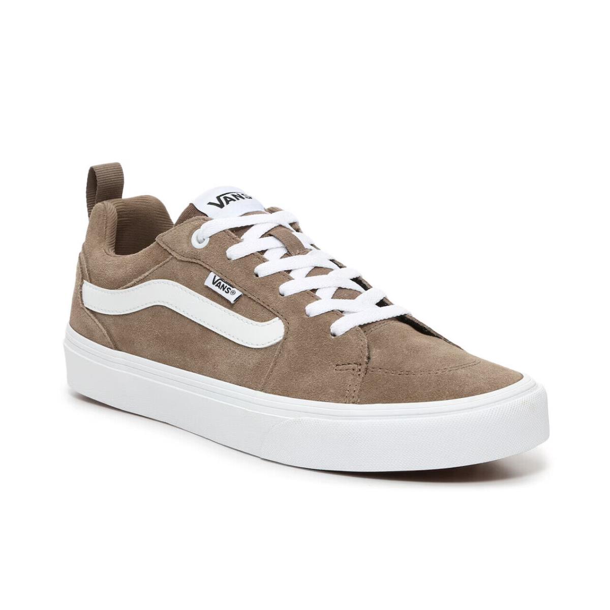 Mens Vans Filmore Warm Taupe Suede Sneaker Shoes - Taupe