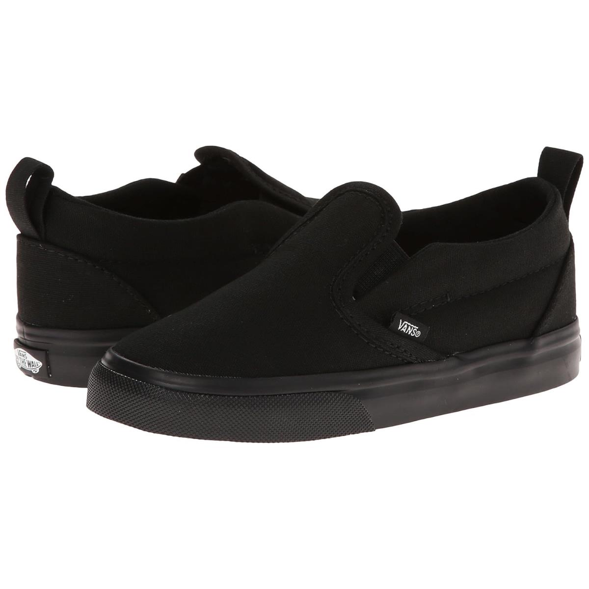 Children Unisex Shoes Vans Kids Slip-on V Infant/toddler Black/Black