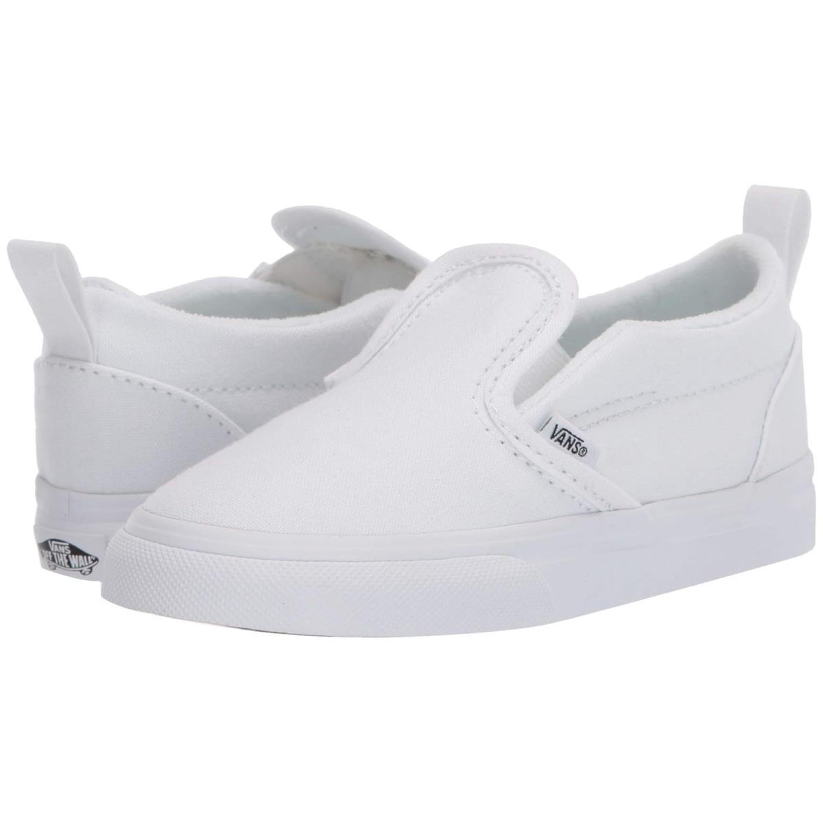 Children Unisex Shoes Vans Kids Slip-on V Infant/toddler True White/True White