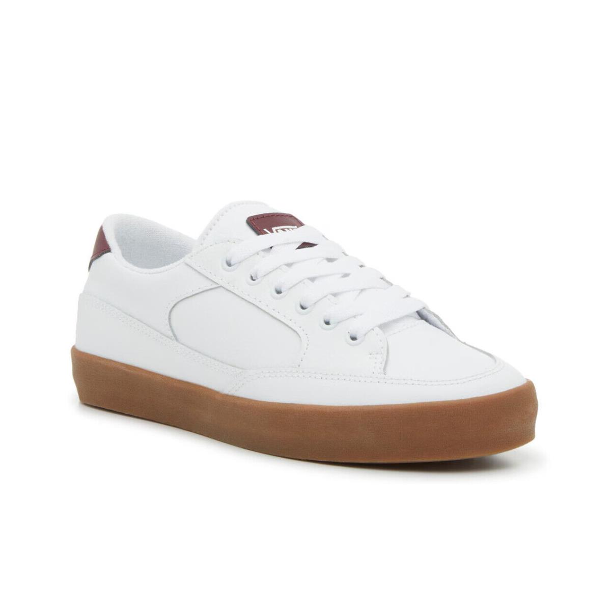 Womens Vans Emmy White Royal Leather Sneaker Shoes