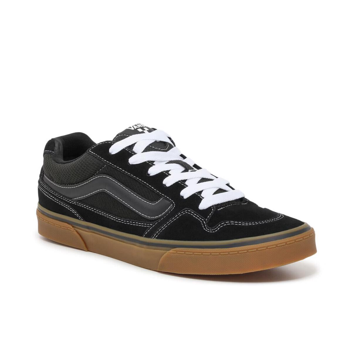 Mens Vans Caldrone Black Suede Sneaker Shoes