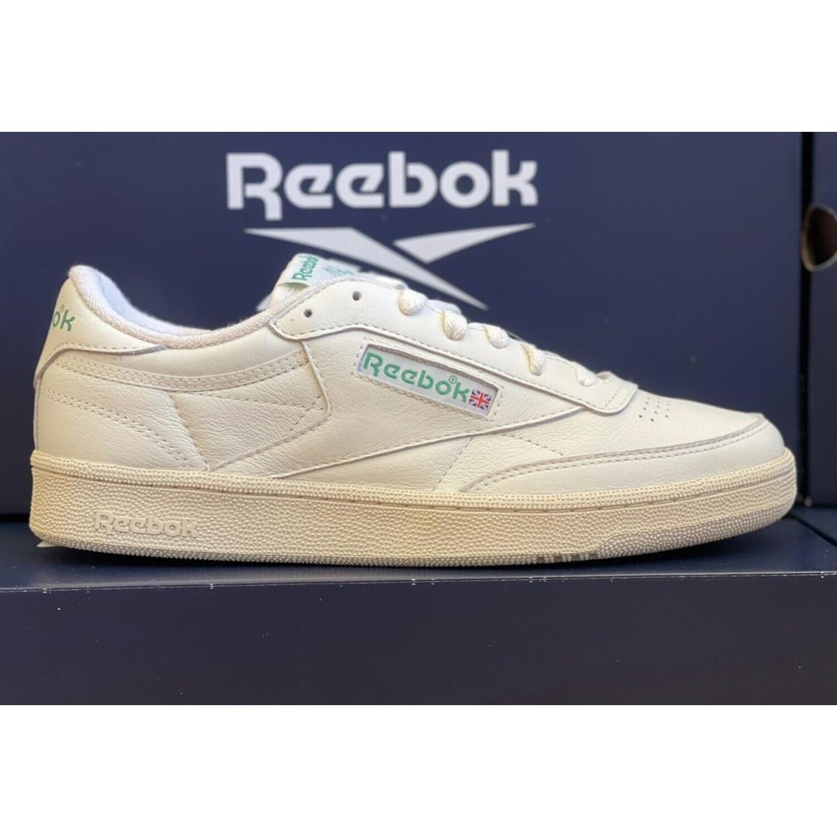 Reebok Men`s Club C 85 Vintage Chalk / Paperwhite /green Shoes 100000317