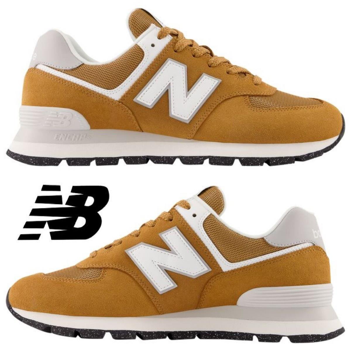 New Balance 574 Men`s Sneakers Casual Shoes Running Premium Comfort Sport Orange