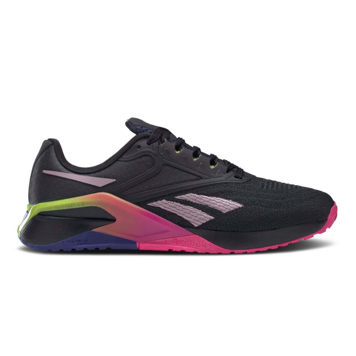 100046256/GY2287 Womens Reebok Nano X2 - Cblack/Inflil/Aciyel