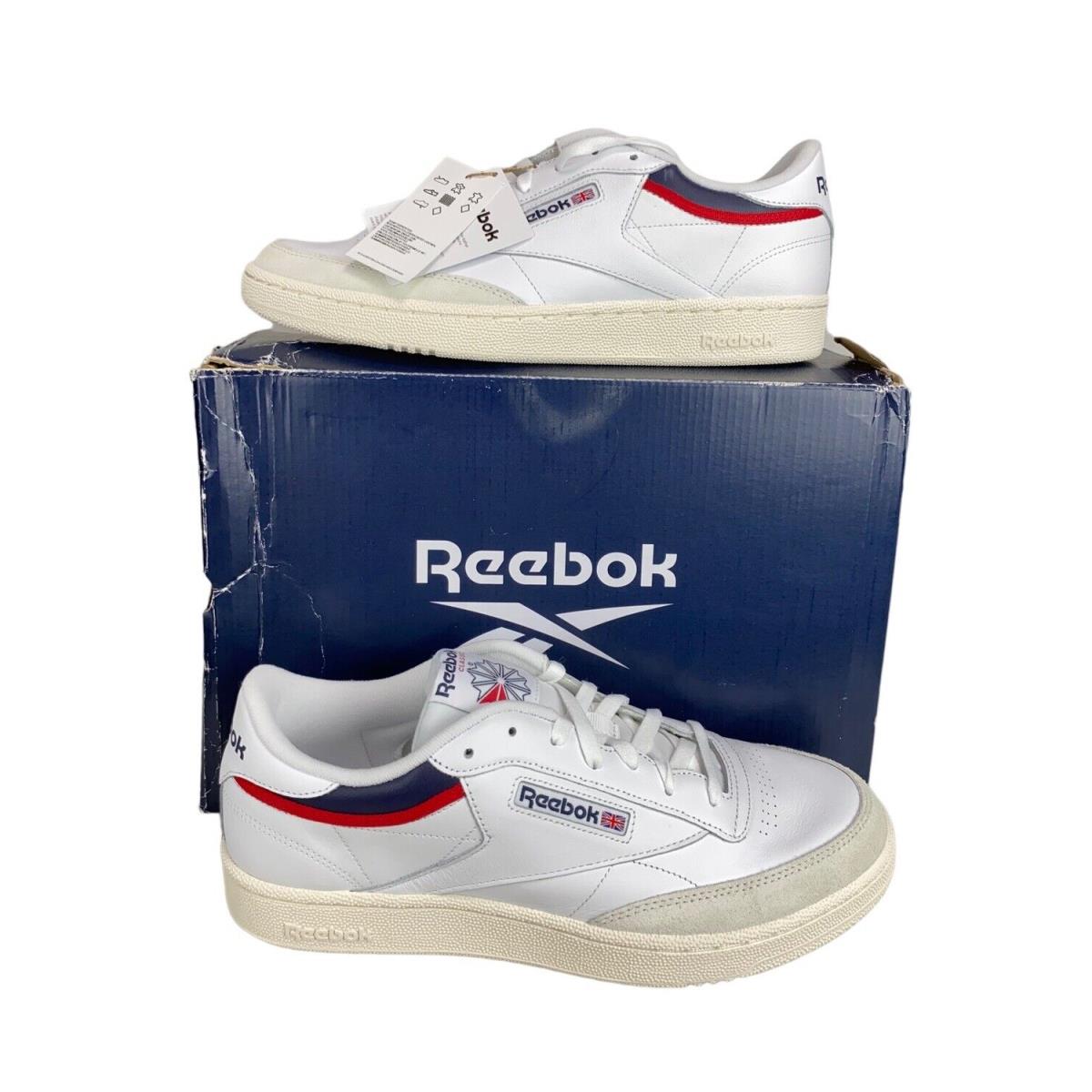 Reebok Club C 85 Nautical Pack Leather White Blue Shoes Mens Size 12 IE2586