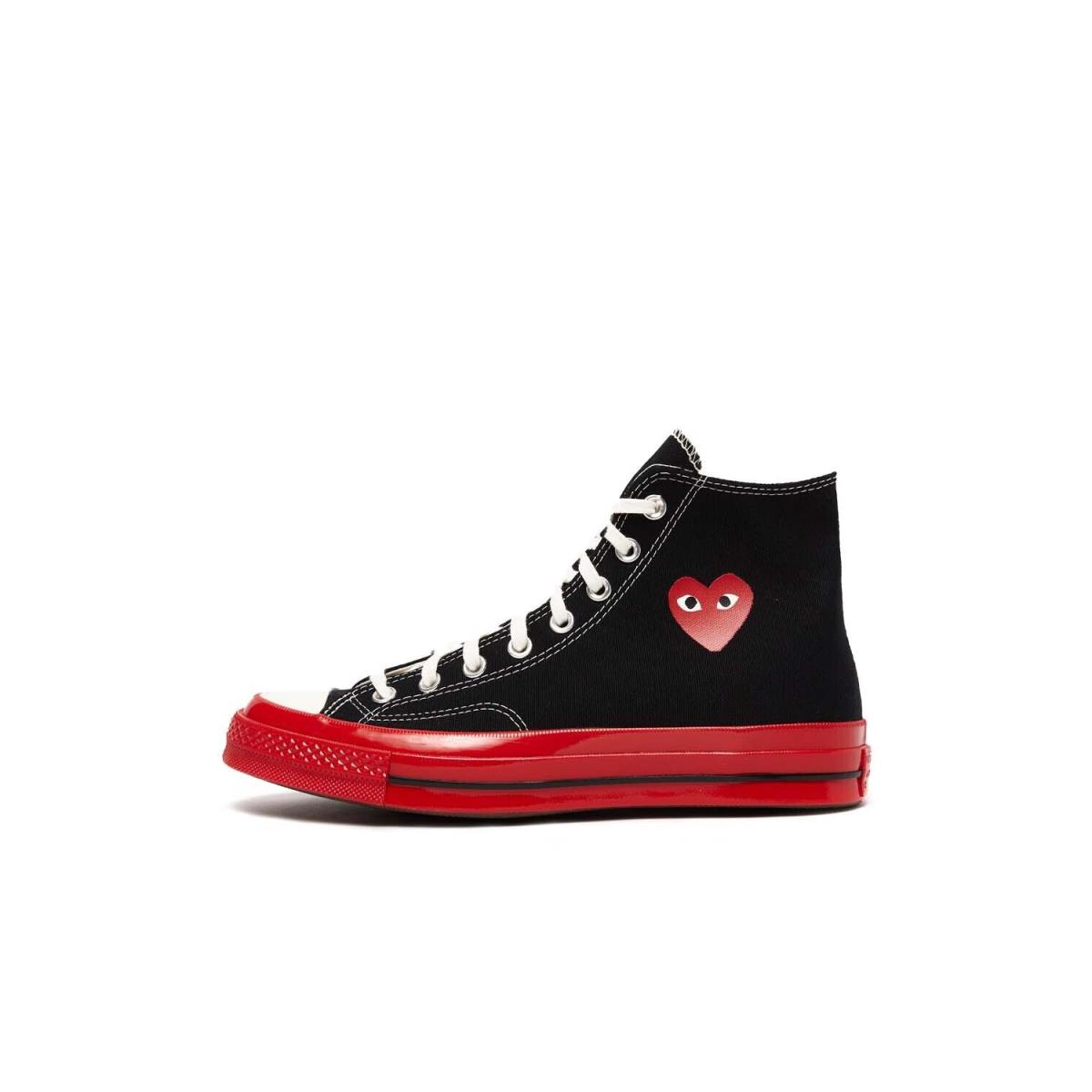 Comme Des Garcons x Converse Men`s Play Chuck 70 High-top Sneakers Black/Red/Egret