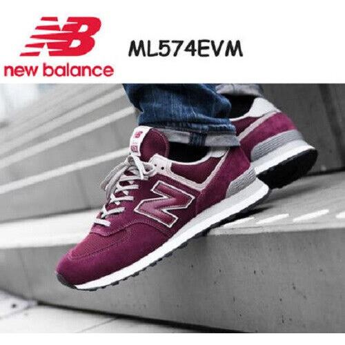 New Balance 574 Laceup Running Trainer Sneaker Women Shoes Burgundy Size 8.5 New