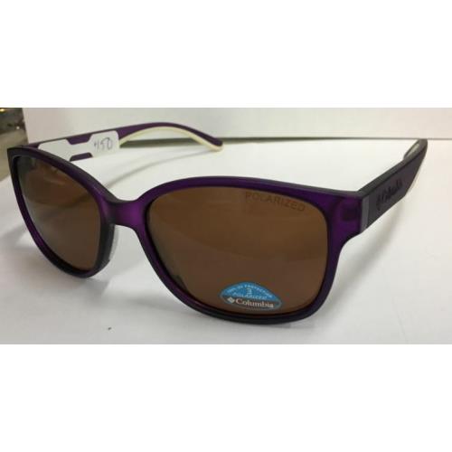 Columbia Sunglasses Coralk C01 Purple Frame Brown Polarized Lens 57MM