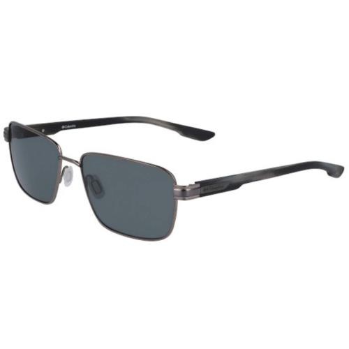 Columbia Newtown Ridge C 114S 040 Matte Silver Town Ridge Sunglasses with Grey Lenses