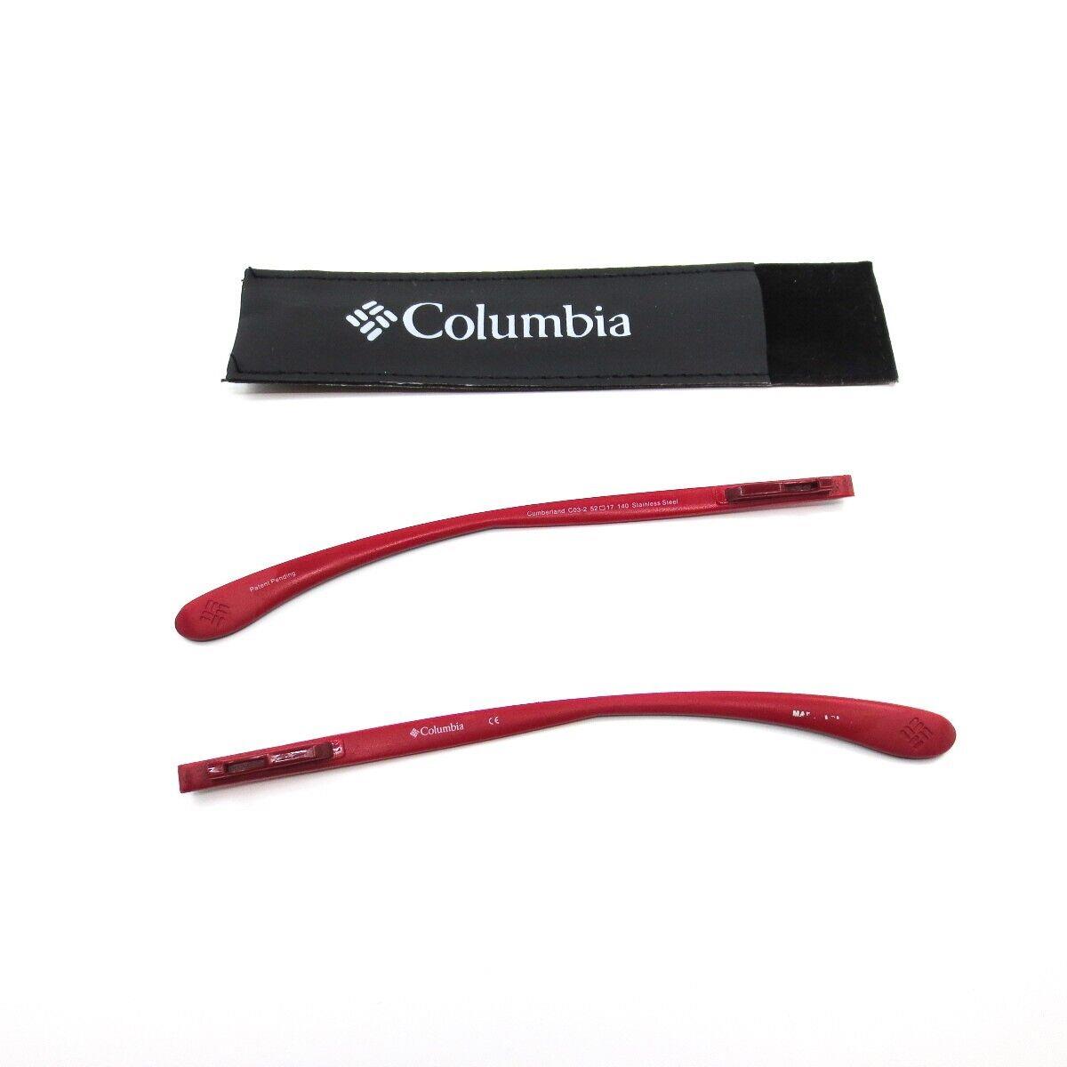 Columbia Cumberland C03-2 Red Eyeglasses Sunglasses 52-17-140 Arms Only