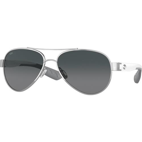 Costa Del Mar Women`s Loreto Aviator Sunglasses Palladium/Grey Gradient Polarized 580g