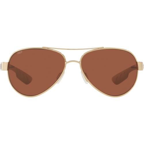 Costa Del Mar Women`s Loreto Aviator Sunglasses Rose Gold/Copper Polarized 580p