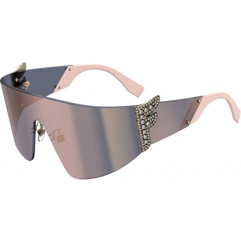 Fendi Freedom FF 0382/S Pink/grey Pink Mirrored 35J/0J Sunglasses